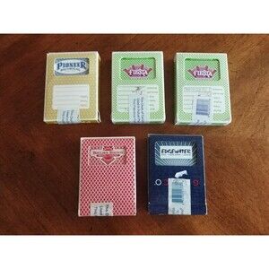 Lot 5x Decks Playing Cards Boulder Station Fiesta Edgewater Pioneer Casino USED